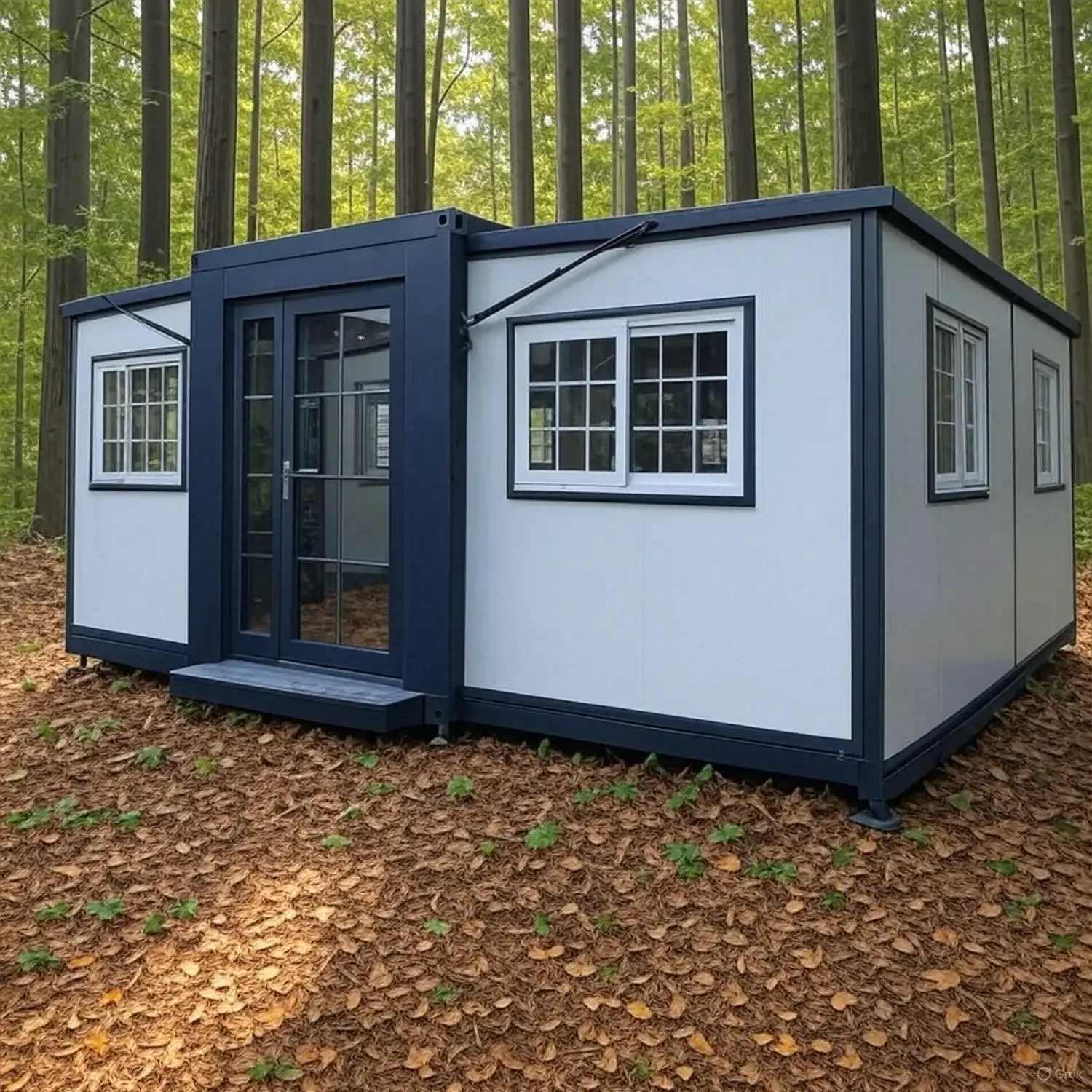 Sustainable Living House - 20フィートの小さな家、モダンなコンテナハウス、持続可能な生活、手頃な価格のプレハブ住宅、都市部と農村部向けの両翼型住宅