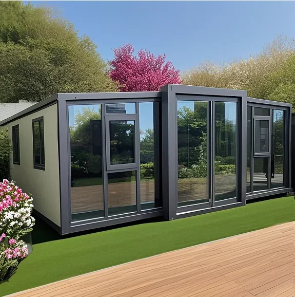 カスタマイズ可能なプレハブ折りたたみ式カフェ拡張可能コンテナ - Sustainable Living House のレビューと価格